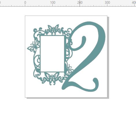 Birthday number with fancy frame , 2, can be any number